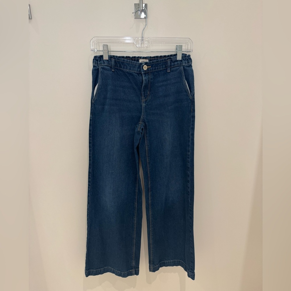 Girls Wide-Leg Jeans - Dark Blue